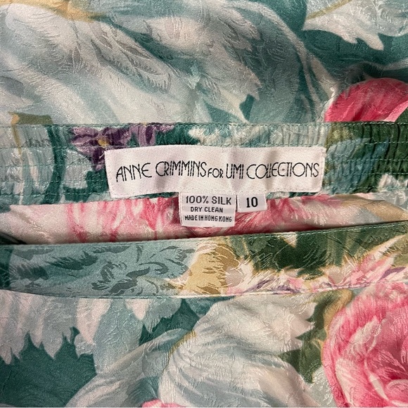 Vintage Silk Skirt Women's Size Small Floral Midi Anne Crimmins Umi Collection‎ - Picture 8 of 9